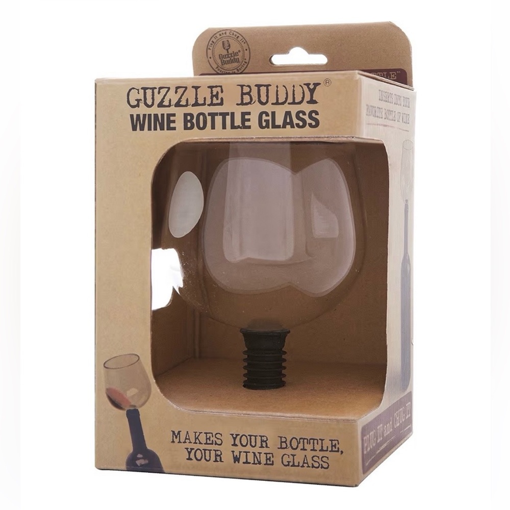 NEW - “Guzzle Buddy” Wine Beer Bottle Glass - Make Your Bottle Your Glass!!